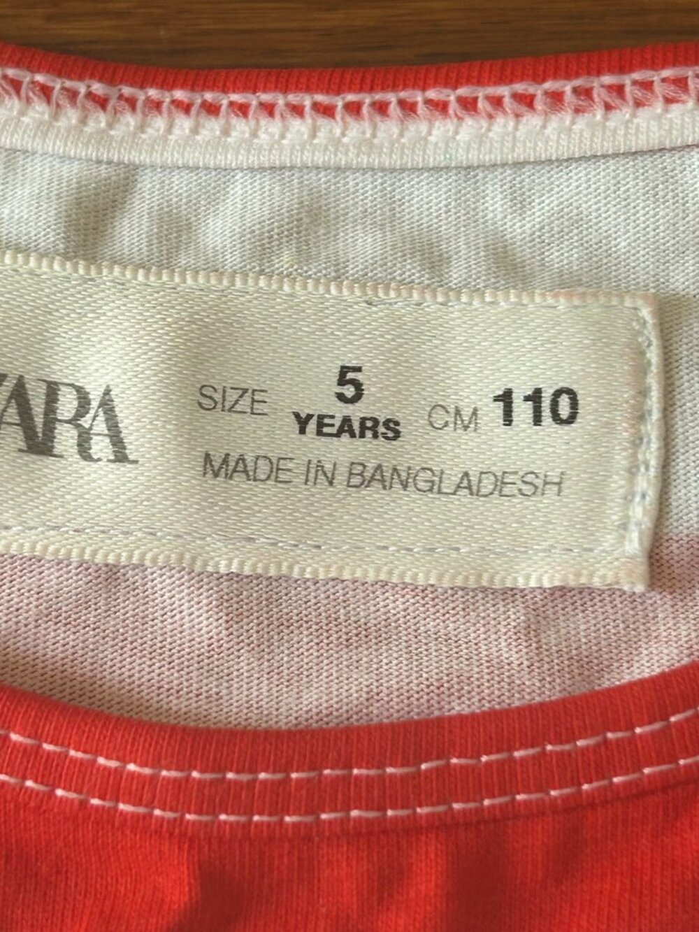 NWOT Zara Little Girls Red and White Striped Ruffle Sleeve Tee Size 5 5T New - Picture 6 of 13